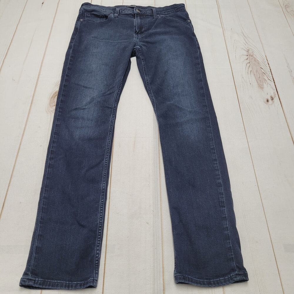 Paige Lennox slim straight stretch jeans dark wash 34